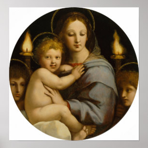 Póster Rafael - Madonna De Candelabra