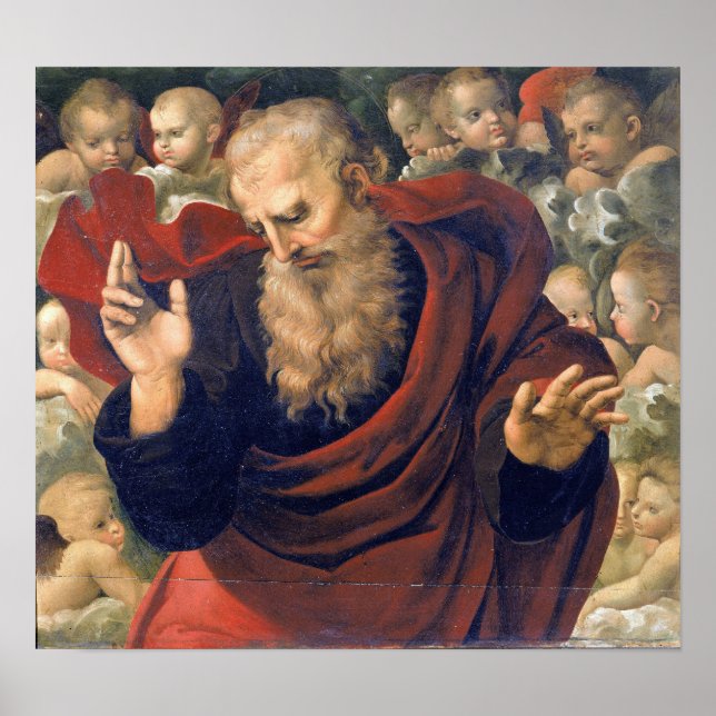 Póster Raffaello Sanzio da Urbino - eterno e angeli (Frente)