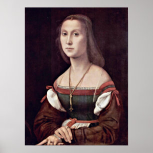Póster Raffaello Sanzio - Retrato de una dama (El silenci