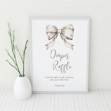 Raffle de pañal de época blanca