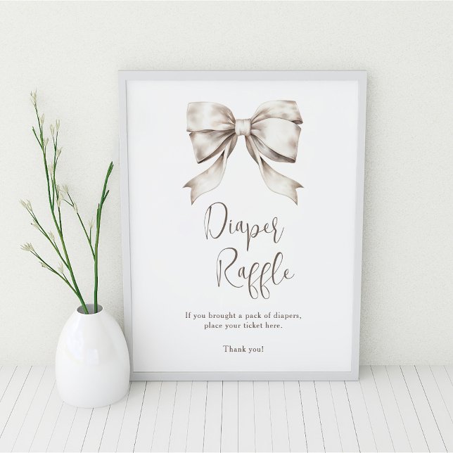 Póster Raffle de pañal de época blanca (Subido por el creador)