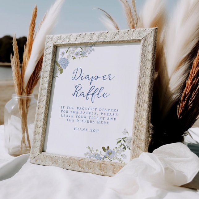 Póster Raffle floral suave azul (Subido por el creador)