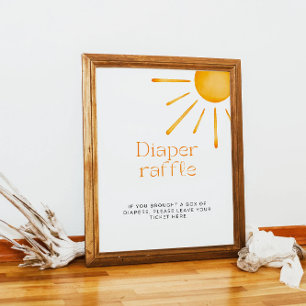 Póster Raffle retro Sun Diaper minimalista