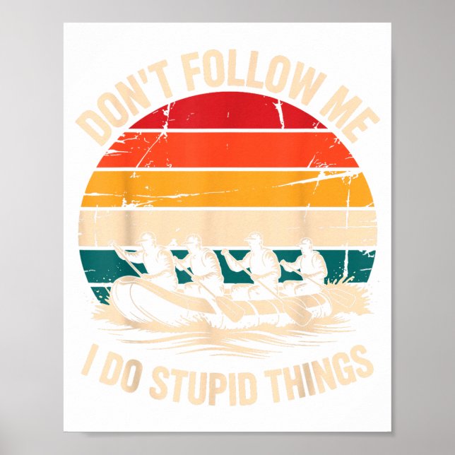 Póster Rafting Design For Men Women White Water River Raf (Frente)