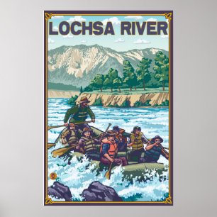Póster Rafting White Water - Río Lochsa, Idaho