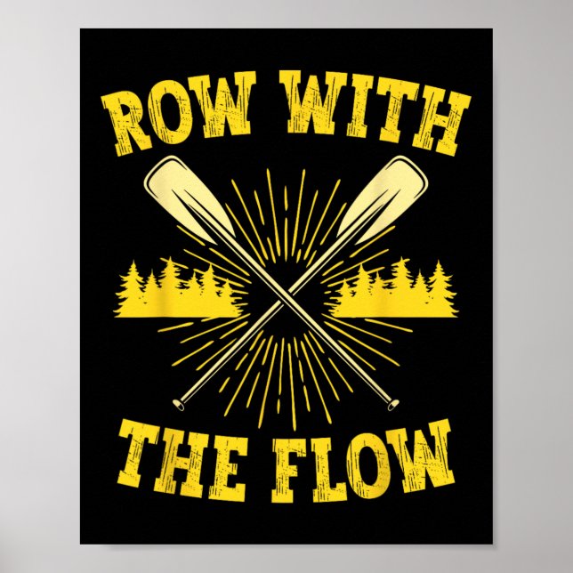 Póster Rafting Whitewater Rafter Row Con El Flujo (Frente)