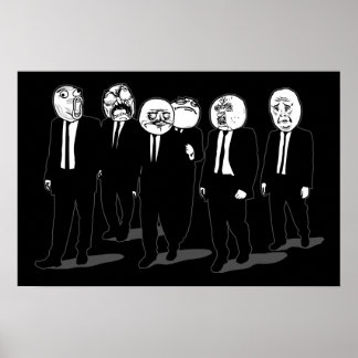 Póster Rage Comic Meme Se Enfrenta A Caminar. Yo Gusta.
