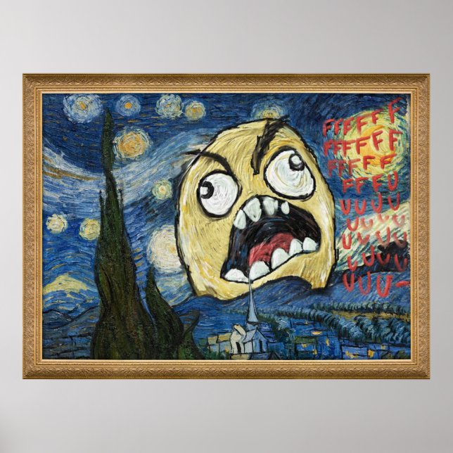 Póster Rage Face Meme Face Comic (Frente)