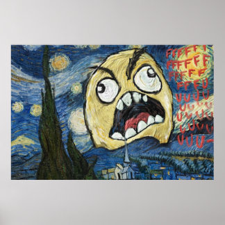 Póster Rage Face Meme Face Comic