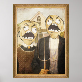 Póster Rage Face Meme Face Comic