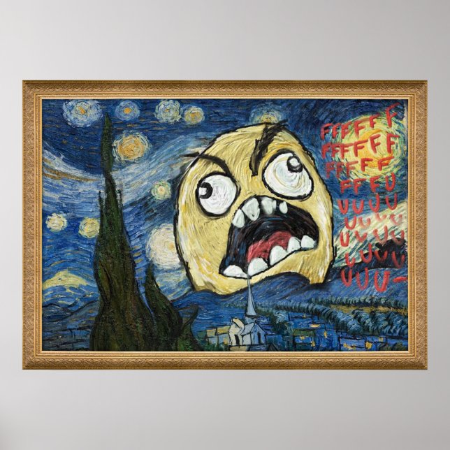 Póster Rage Face Meme Face Comic (Frente)