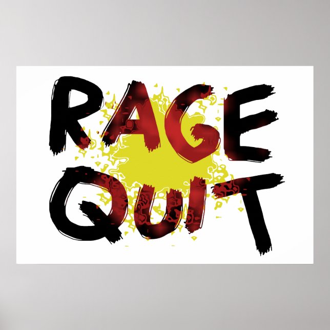 Póster Rage Quit (Frente)