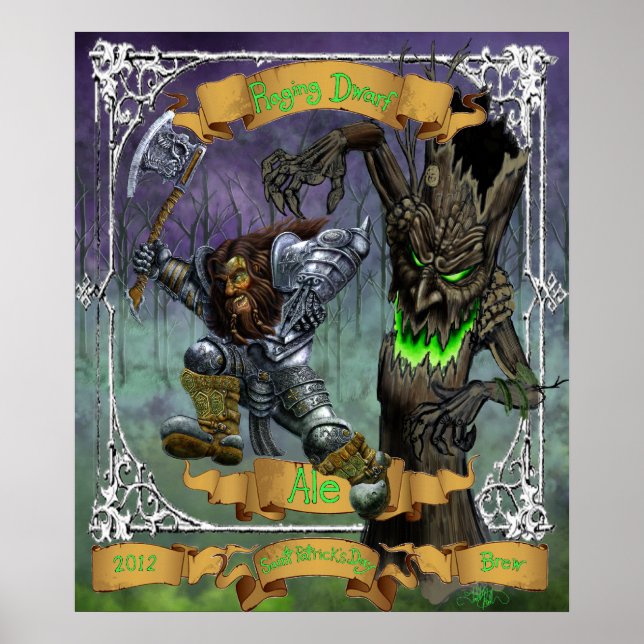 Póster Raging Dwarf Ale (Frente)