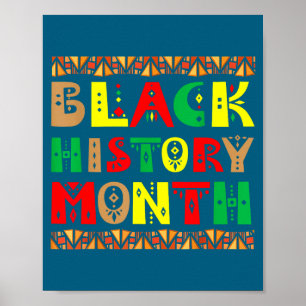 Póster Raíces africanas de melanina Mes de la Historia Ne