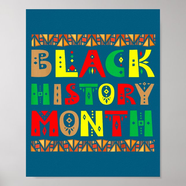 Póster Raíces africanas de melanina Mes de la Historia Ne (Frente)