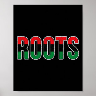 Póster Raíces afroamericanas - Distre de la bandera de la