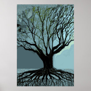Póster Raíces azules