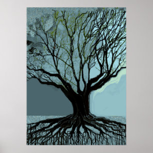 Póster Raíces azules