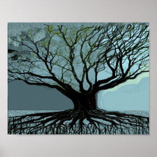 Póster Raíces azules