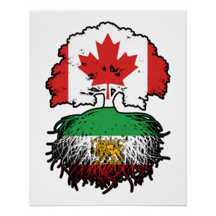 Póster Raíces Iraníes Crecidas en Canadá León y Sol
