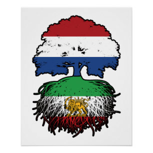 Póster Raíces iraníes cultivadas en los Países Bajos León