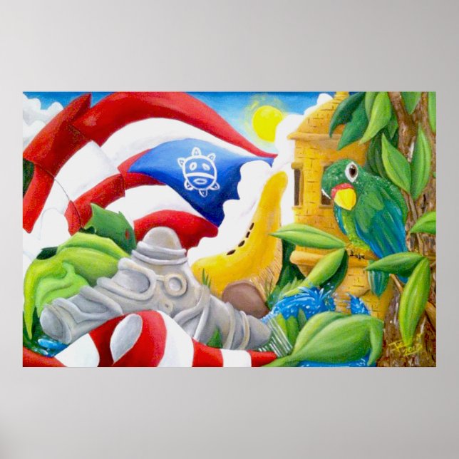 Póster Raices Puero rican art (Frente)