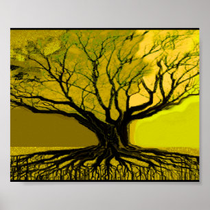 Póster Raíces verdes