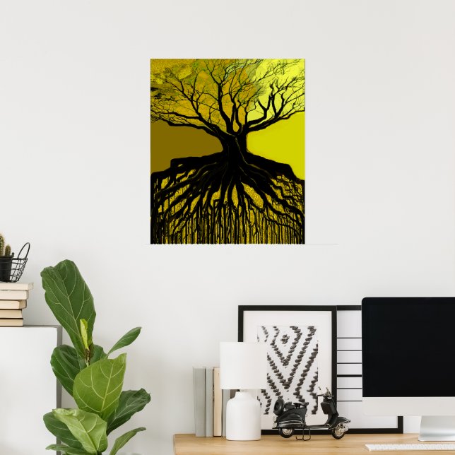 Póster Raíces Verdes (Oficina en casa)