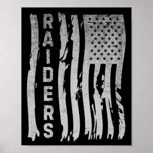 Póster Raiders Atacan Aeronaves Bandera Ee.Uu. Hombres Mu