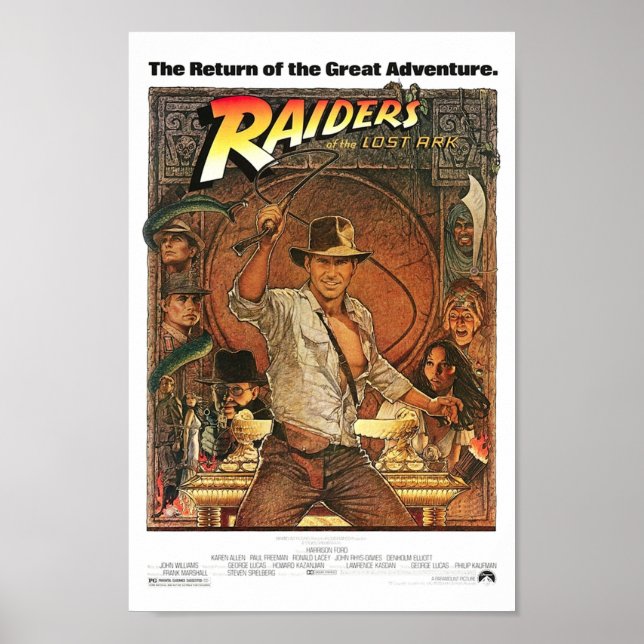 Póster Raiders of the Lost Ark (Frente)