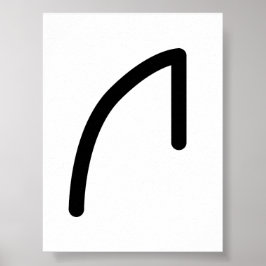 Póster RAIDHO Runas Nórdica (Viaje, Ritmo) | Futhark Anti