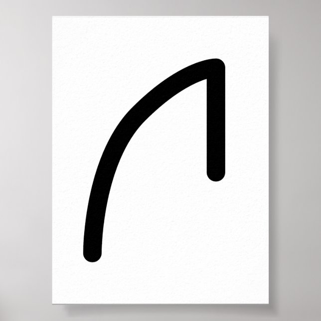 Póster RAIDHO Runas Nórdica (Viaje, Ritmo) | Futhark Anti (Frente)
