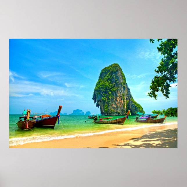 Póster Railay Beach, Krabi Thailand (Frente)
