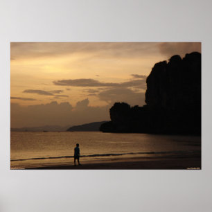 Póster Railay Beach Sunset