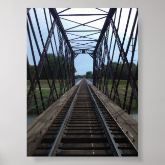 Póster Railroad Bridge Parallax Perspective