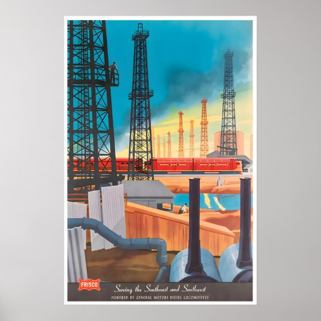 Póster Railroad Poster Bern Hill Train Art Locomotive (Frente)