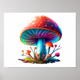 Póster Rainbow Amanita Muscaria Poster