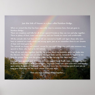 Póster Rainbow Bridge Poem Customizable Gifts