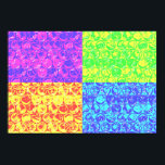 Póster Rainbow bubble wrap pop art<br><div class="desc">Pop art bubble wrap pattern in rainbow colors</div>