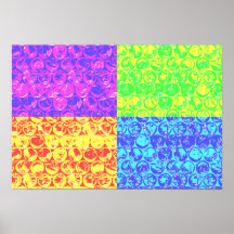 Rainbow bubble wrap pop art