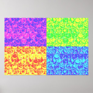 Póster Rainbow bubble wrap pop art