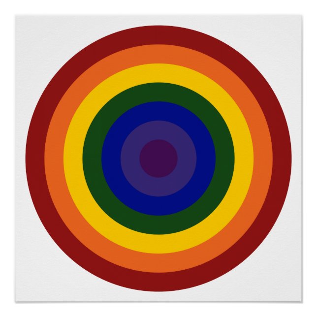 Póster Rainbow Bullseye (Anverso)