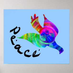 Póster Rainbow Dove Peace Poster