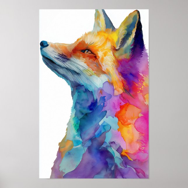 Póster Rainbow fox (Frente)