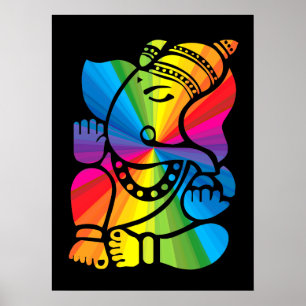 Póster Rainbow Ganesha