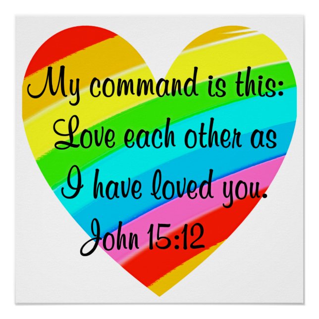 PÓSTER RAINBOW HEART JOHN DISEÑO 15:12 (Anverso)