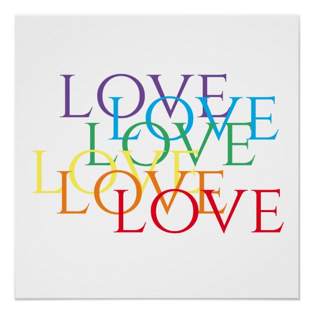 POSTER RAINBOW LOVE 20x20 (Anverso)