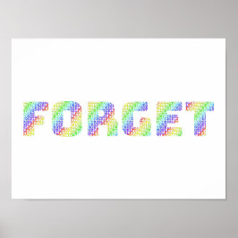 Póster Rainbow Mantra Art – Allow Yourself To Forget