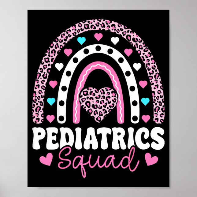 Póster Rainbow Pediatrics Squad - Valentine's Day Pediatr (Frente)