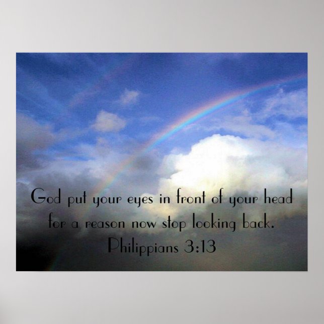 Póster rainbow sky bible verse reminder (Frente)